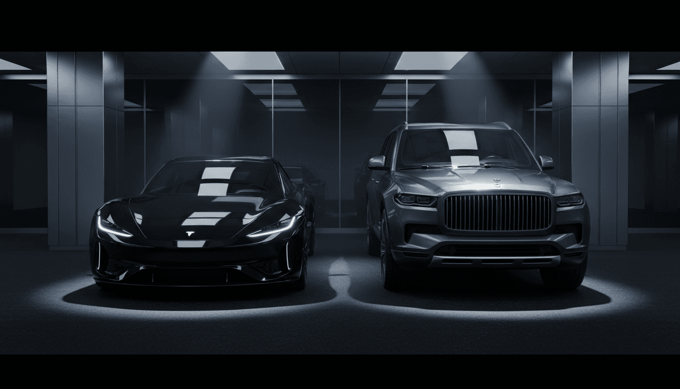 Prime Motion Services luxury vehicle fleet in garage