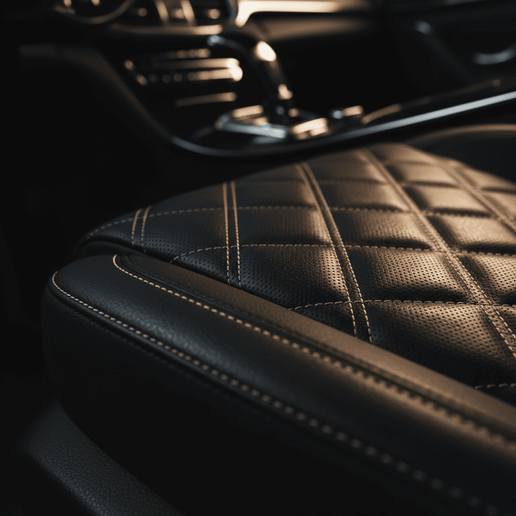Luxury car interior detail