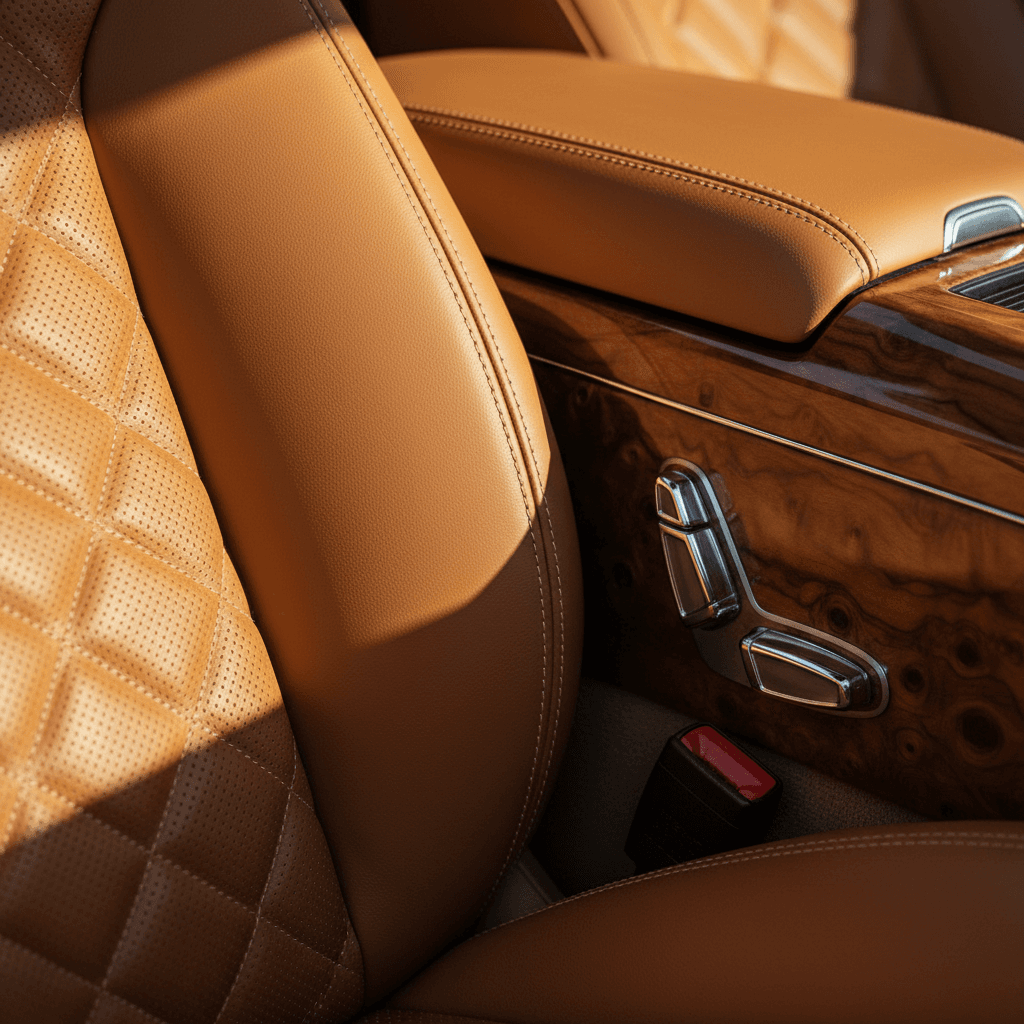Premium leather interior detail